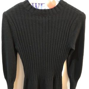 Black wool winter dress